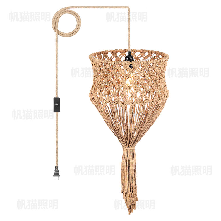 Bungalow Rose Boho Plug In Pendant Light Wayfair